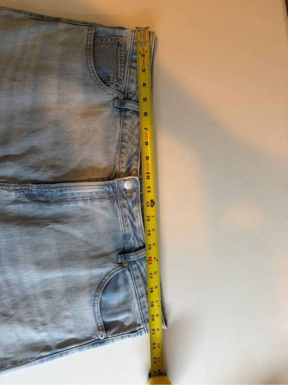 Reitmans Womens Size 36 18 Light Wash Denim Midi Jean Skirt A-Line high rise - Picture 7 of 9